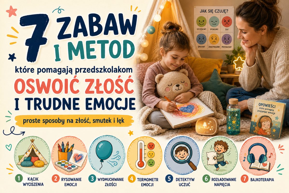 7 zabaw i metod, które pomagają przedszkolakom oswoić złość i trudne emocje